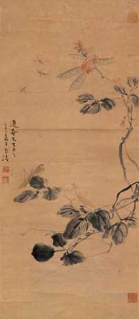 王雪涛 1941年作 花卉草虫 立轴